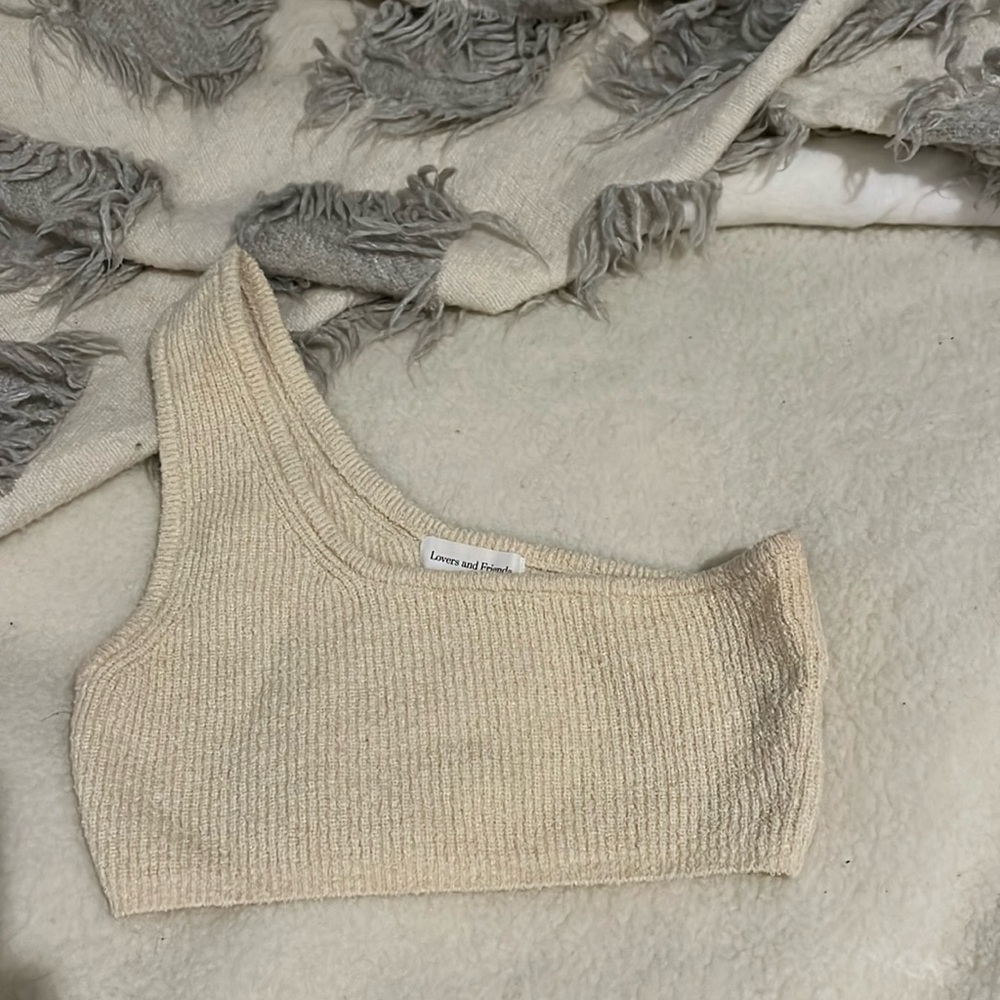 Revolve knit one shoulder top
